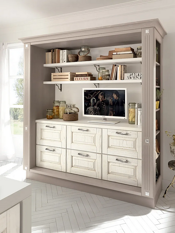 Деревянная кухня с островом и ручками LUBE CUCINE Laura 01 фабрика LUBE CUCINE из Италии. Фото №8