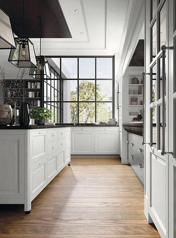Современная кухня с островом и ручками из материалов MARCHI GROUP Bellagio фабрика MARCHI CUCINE из Италии. Фото №3