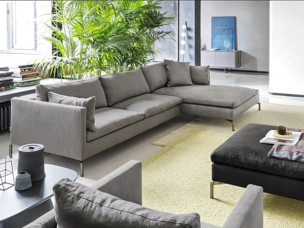 Модульный диван с мягкой спинкой из ткани NOVAMOBILI REEF фабрика NOVAMOBILI из Италии. Фото №4