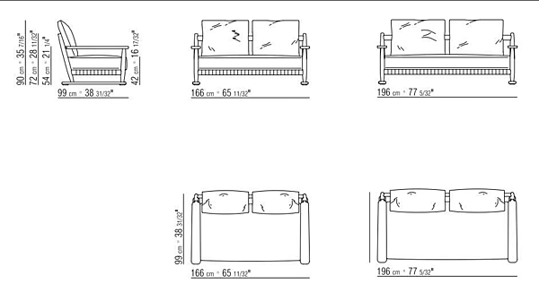 Садовый диван из дерева Iroko коллекции Meriggio FLEXFORM фабрика FLEXFORM из Италии. Фото №5