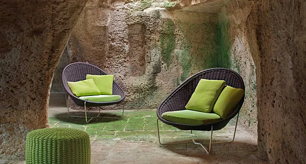 Кресло с мягкой спинкой из ткани PAOLA LENTI Nido B23A фабрика PAOLA LENTI из Италии. Фото №4