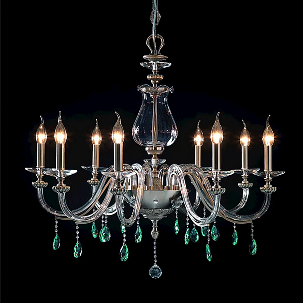 Люстра с кристаллами Сваровски Flora L8 Euroluce Lampadari фабрика EUROLUCE LAMPADARi из Италии. Фото №2
