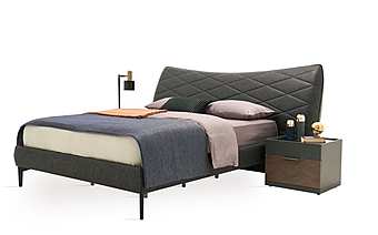 Кровать с мягким изголовьем Enza Home DORIAN