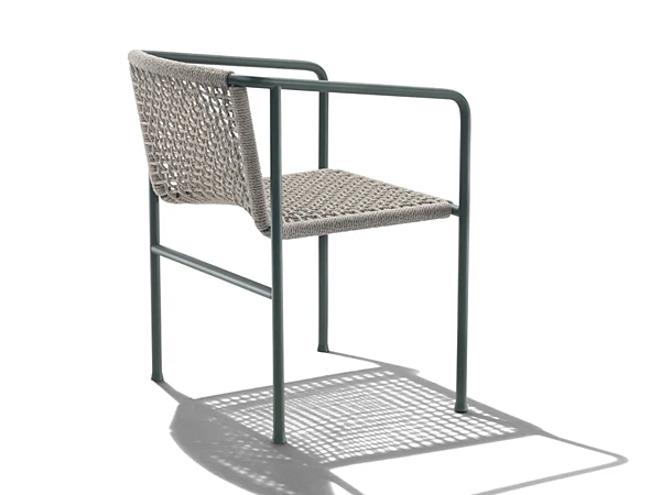 Кресло с подлокотниками из нержавеющей стали и пластика FLEXFORM OTTAVIA 2A0B1 фабрика FLEXFORM из Италии. Фото №3