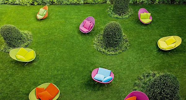 Кресло с мягкой спинкой из ткани PAOLA LENTI Nido B23A фабрика PAOLA LENTI из Италии. Фото №6