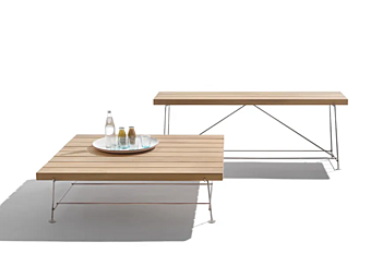 Кофейный столик из ироко для улицы FLEXFORM Low Iroko Any Day Кофейный столик из ироко для улицы FLEXFORM Low Iroko Any Day фабрика FLEXFORM из Италии