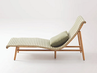 Шезлонг из бамбука с мягкой спинкой PAOLA LENTI Shibusa B187D