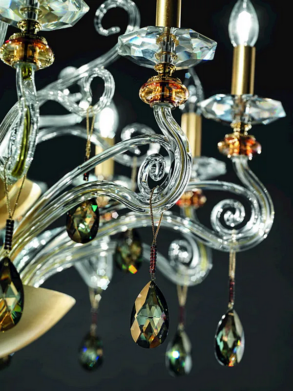 Люстра из золота с кристаллами Swarovski Venere L12 Chic Euroluce Lampadari фабрика EUROLUCE LAMPADARi из Италии. Фото №2