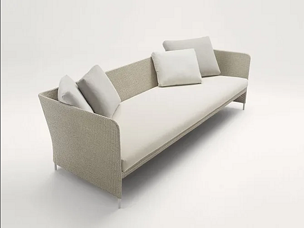 Диван с обитой спинкой на три места из ткани PAOLA LENTI Teatime B56C фабрика PAOLA LENTI из Италии. Фото №1