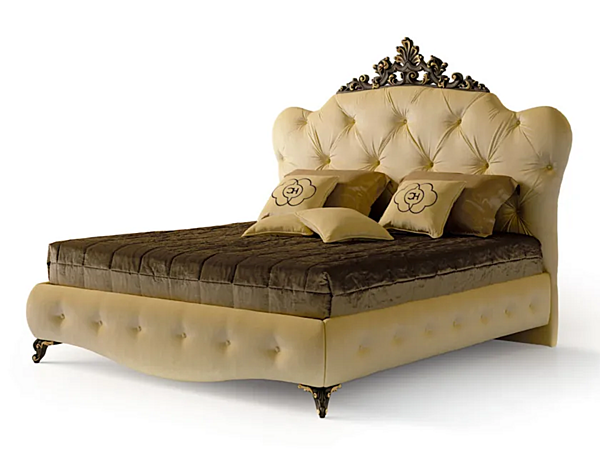 Кровать king size с обитой спинкой CARPANESE 6589 6589 фабрика CARPANESE из Италии. Фото №1
