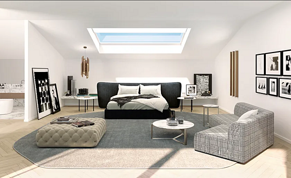 Квадратный пуф из кожи с tufting CASAMILANO HYATT фабрика CASAMILANO из Италии. Фото №4