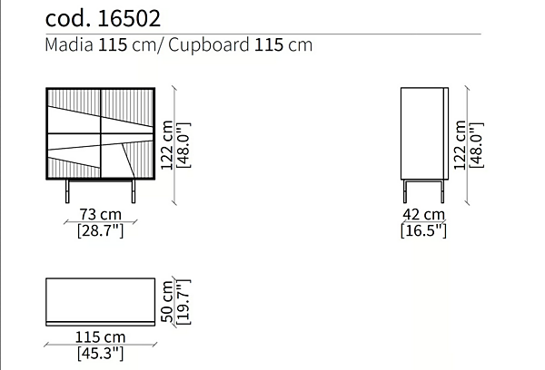 Деревянный буфет с дверцами Frigerio Norman 16502 фабрика Frigerio из Италии. Фото №6