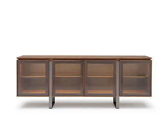 Сервант с стеклянными дверцами из дерева ARTE BROTTO LEONARDO L415 V L415/V