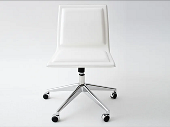 Кресло с мягкой спинкой из экокожи на колесиках Gallotti&Radice OFX 09 Кресло с мягкой спинкой из экокожи на колесиках Gallotti&Radice OFX 09 фабрика Gallotti & Radice из Италии