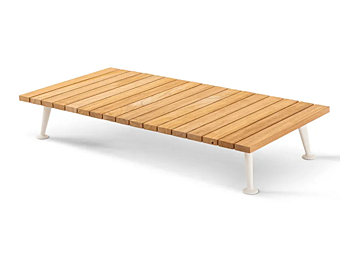 Прямоугольный кофейный стол из алюминия и дерева CASSINA 239 FENC E NATURE Прямоугольный кофейный стол из алюминия и дерева CASSINA 239 FENC E NATURE фабрика CASSINA из Италии