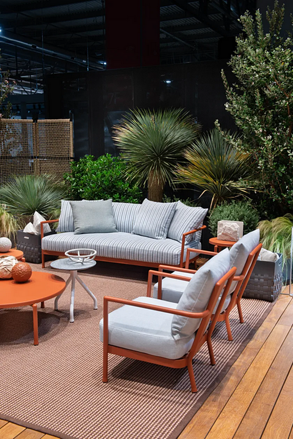 Диван на три места из алюминия и ткани CAMARGUE FLEXFORM 2A6A5 фабрика FLEXFORM из Италии. Фото №7