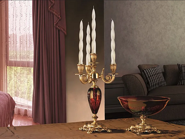 Подсвечник с кристаллами Сваровски Rubino Alicante Euroluce Lampadari фабрика EUROLUCE LAMPADARi из Италии. Фото №1