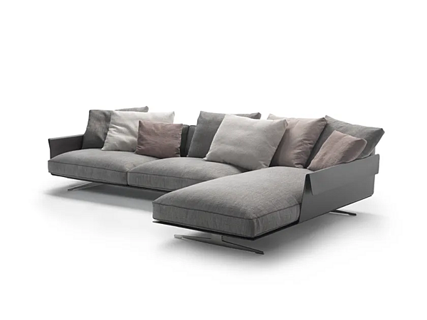 Диван с мягкой спинкой и шезлонгом из ткани Bretton FLEXFORM фабрика FLEXFORM из Италии. Фото №3