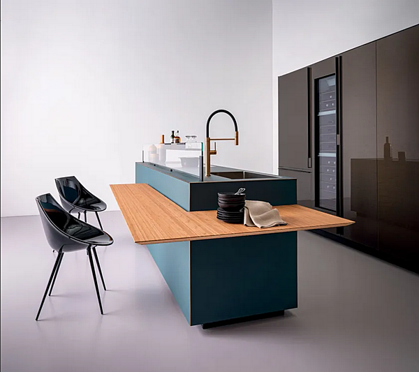 Стеклянная встроенная кухня VALCUCINE Vitrum фабрика VALCUCINE из Италии. Фото №2