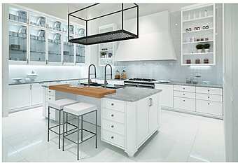 Линейная встроенная кухня с островом из материала ASTER CUCINE Avenue 2
