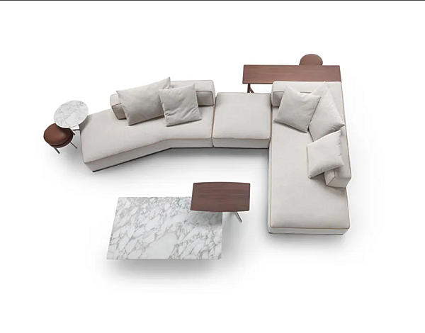 Секционный диван из ткани с интегрированным местом для журналов FLEXFORM PERRY фабрика FLEXFORM из Италии. Фото №8
