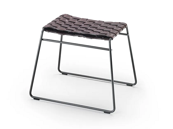Скамья с обивкой из кожи и металлическим основанием FLEXFORM MATE фабрика FLEXFORM из Италии. Фото №1