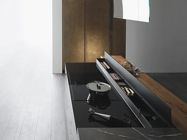 Кухня с оборудованием из дерева VALCUCINE Logica Theca фабрика VALCUCINE из Италии. Фото №1
