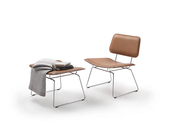 Кресло с обитой спинкой из кожи FLEXFORM Echoes S H фабрика FLEXFORM из Италии. Фото №3