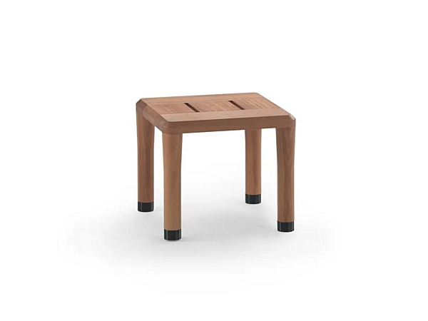 Квадратный садовый боковой столик из ироко FLEXFORM KOBO фабрика FLEXFORM из Италии. Фото №2