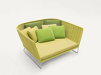 Диван для сада на два места из ткани PAOLA LENTI Ami B32DE
