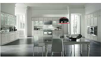 Линейная встроенная кухня с островом из материала ASTER CUCINE Avenue 5