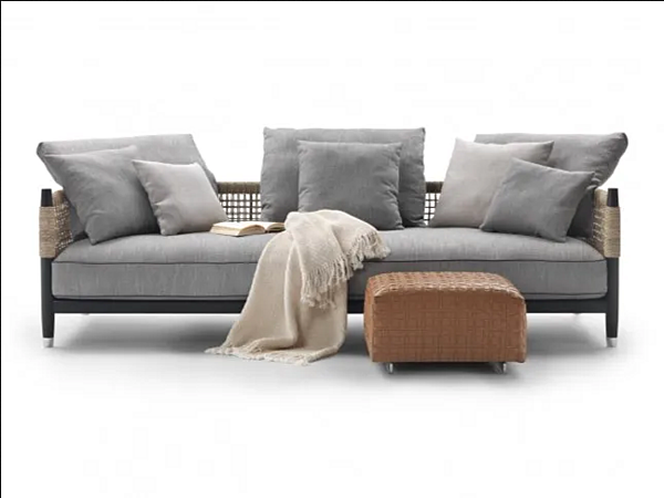 Диван с обитой спинкой на три места из ткани FLEXFORM Parker 29504/29507 29514/29517 фабрика FLEXFORM из Италии. Фото №1