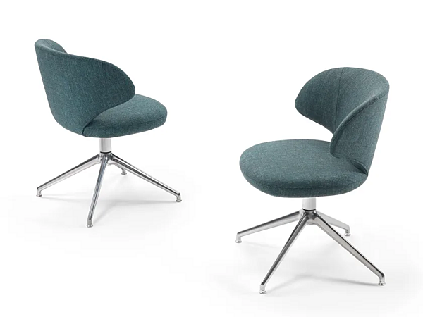 Кресло с обивкой из ткани на вращающейся основе FLEXFORM Susanne 2A702 фабрика FLEXFORM из Италии. Фото №4