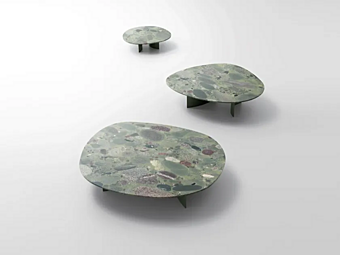 Низкий садовый боковой столик из гранита PAOLA LENTI Isole B108F, B108G, B108H