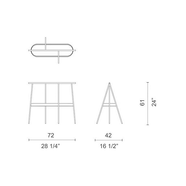 Деревянный кофейный столик CAPPELLINI Pinch фабрика Cappellini из Италии. Фото №10