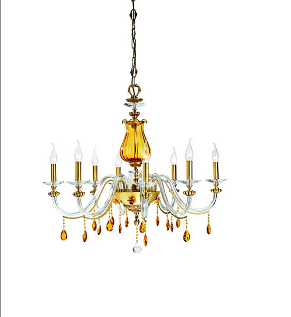 Люстра с кристаллами Сваровски Flora L8 Euroluce Lampadari фабрика EUROLUCE LAMPADARi из Италии. Фото №3