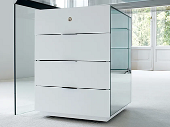 Шкаф для офиса с ящиками из бука на колесах Gallotti&Radice President Шкаф для офиса с ящиками из бука на колесах Gallotti&Radice President фабрика Gallotti & Radice из Италии