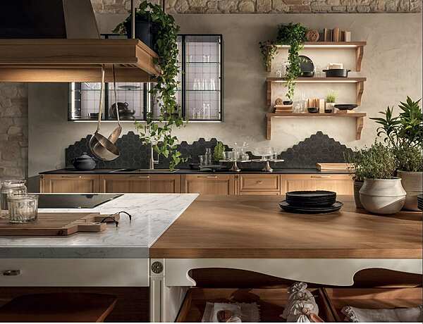 Кухня с островом из материала ASTER CUCINE Portrait LACCATO фабрика Aster Cucine из Италии. Фото №2