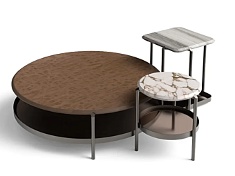 Кофейный стол из дерева и стекла GIORGETTI Skyline Кофейный стол из дерева и стекла GIORGETTI Skyline фабрика GIORGETTI из Италии