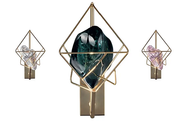 Настольная лампа из металла и кристаллов коллекции Cryrock Euroluce Lampadari фабрика EUROLUCE LAMPADARi из Италии. Фото №2