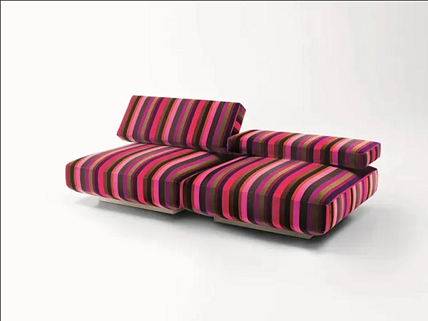 Модульное бархатное кресло с мягкой спинкой PAOLA LENTI Agio B126AA фабрика PAOLA LENTI из Италии. Фото №1