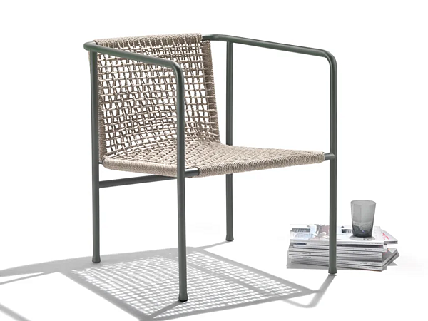 Кресло с подлокотниками из нержавеющей стали и ПВХ FLEXFORM OTTAVIA 2A0C1 фабрика FLEXFORM из Италии. Фото №2