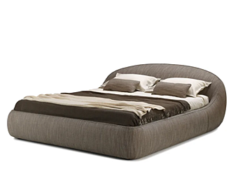 Двуспальная кровать с обитой спинкой из ткани Abbracci GHIDINI1961 LB221XX101-0302