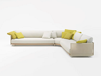 Секционный диван с мягкой спинкой из ткани PAOLA LENTI Harbour B178BS+B178DA+B178BD