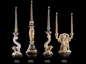Подсвечник LORENZON Arte e Ceramica L.949/AVOP Подсвечник LORENZON Arte e Ceramica L.949/AVOP фабрика LORENZON (F.LLI LORENZON) из Италии