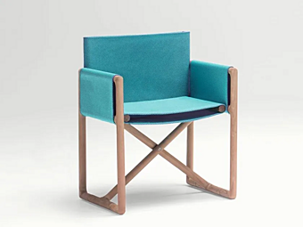 Складное садовое кресло с подлокотниками из материала PAOLA LENTI Portofino B95A