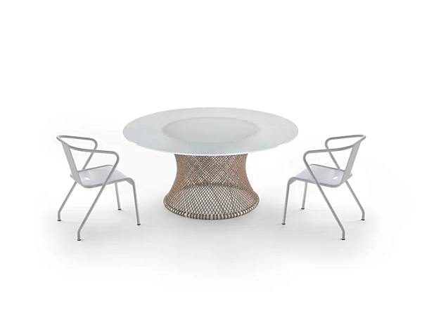 Круглый садовый стол из нержавеющей стали и ПВХ FLEXFORM OASIS 02C7L1, 02C7L2, 02C7L3 фабрика FLEXFORM из Италии. Фото №3