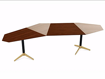 Письменный стол из алюминия и дерева Gallotti&Radice Zen Письменный стол из алюминия и дерева Gallotti&Radice Zen фабрика Gallotti & Radice из Италии