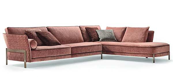 Диван с обитой спинкой из ткани OPERA CONTEMPORARY Cosmo 40350 фабрика OPERA CONTEMPORARY из Италии. Фото №1