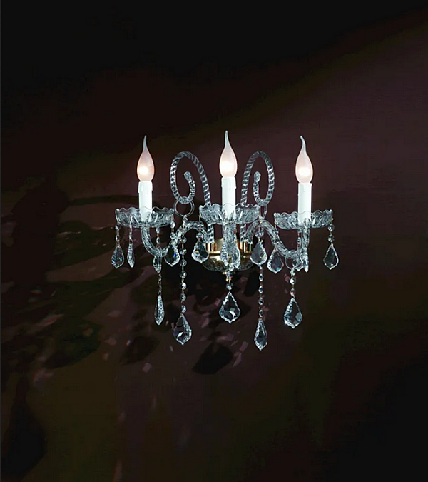 Настенный светильник с кристаллами Сваровски Euroluce Lampadari Epoca A3 фабрика EUROLUCE LAMPADARi из Италии. Фото №2